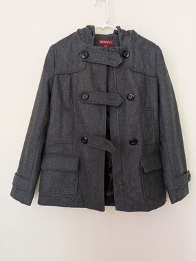 Merona Charcoal Gray Wool-Blend Toggle Coat